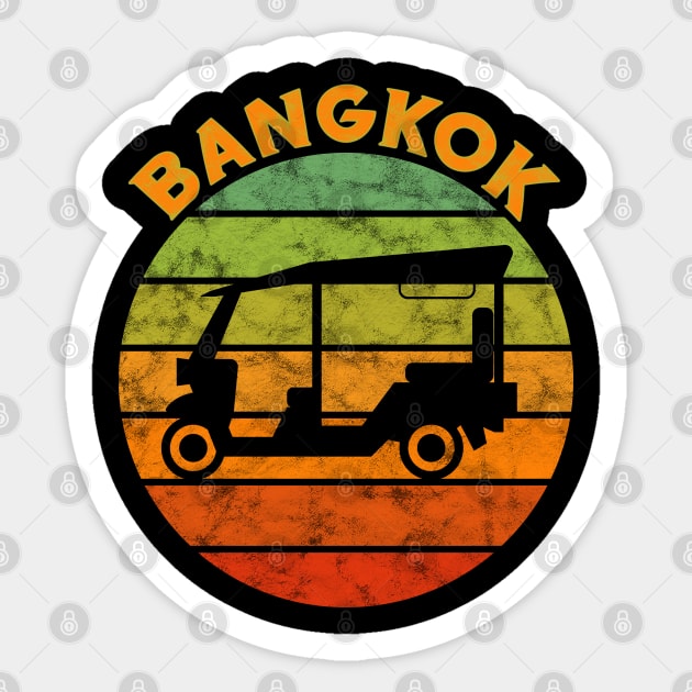 Bangkok Tuk Tuk On A Rainbow Of Colors Sticker by VintCam